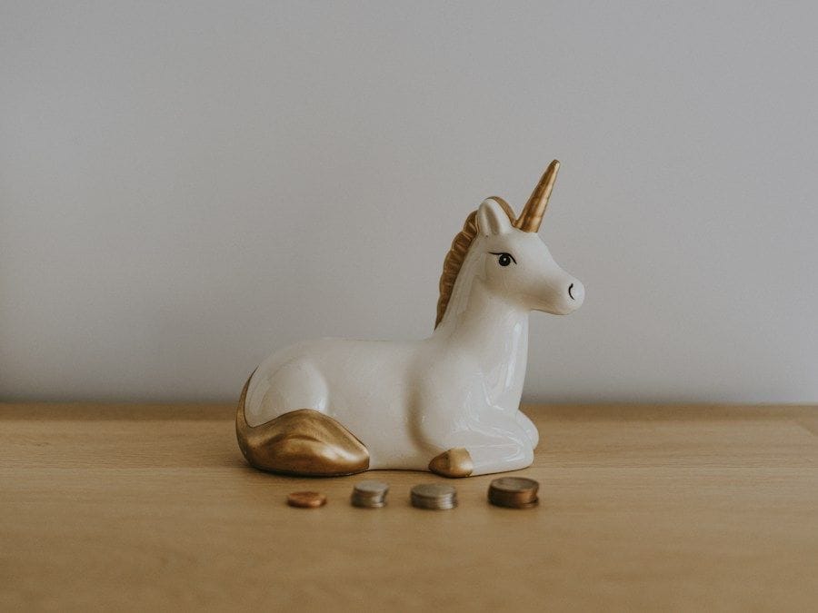Savings piggy bank with coins